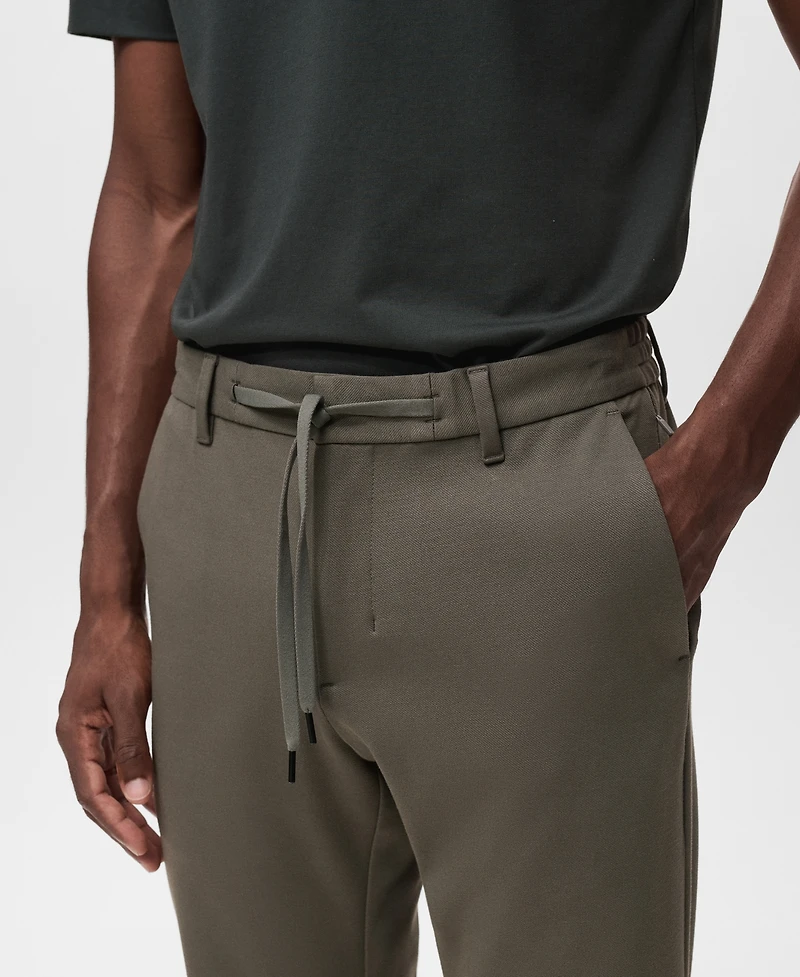 Mango Men's Stretch Fabric Slim-Fit Pants