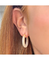 The Lovery Mother of Pearl Hoop Earrings 14K Gold
