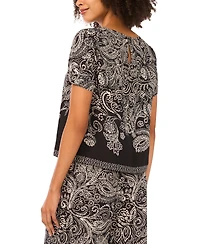 Vince Camuto Women's Printed Short-Sleeve Top