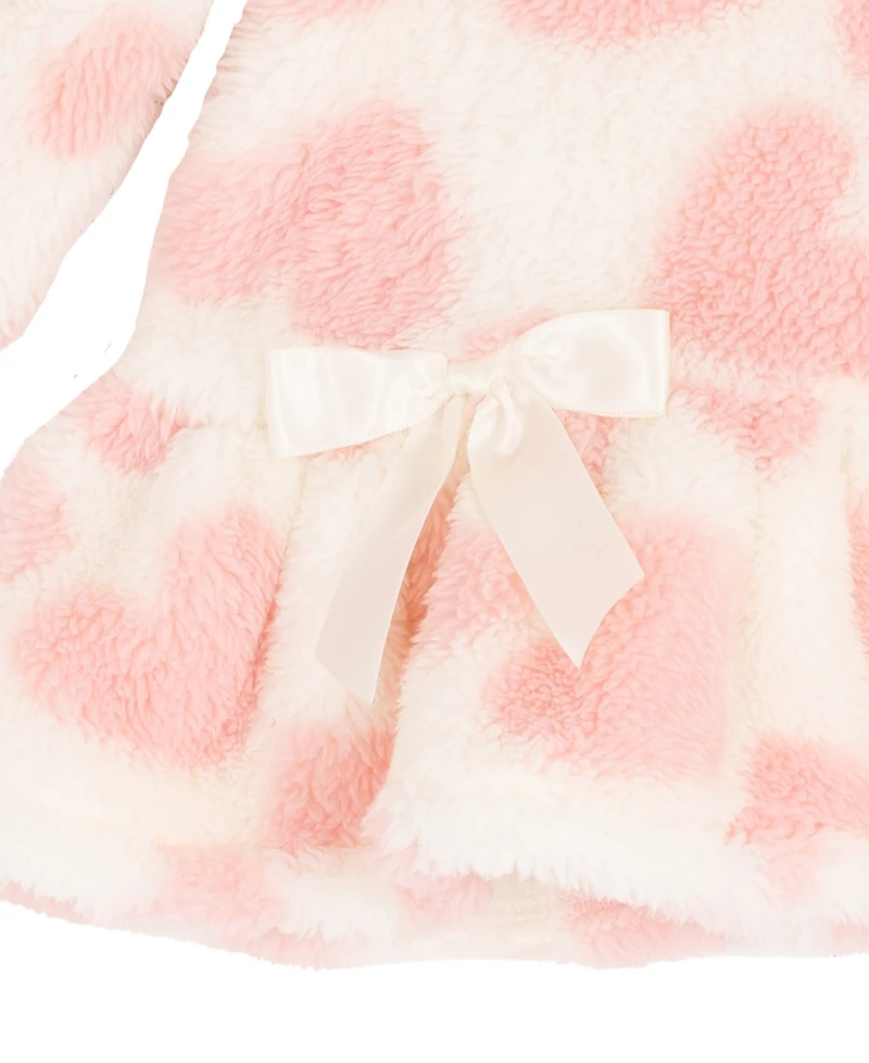 Rare Editions Baby Girls 2-Piece Printed Heart Fleece Top and Leggings Set