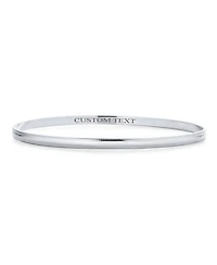 Bling Jewelry Plain Simple Dome Milgrain Edge Layering Stacking 3MM Shinny Sterling Silver RoundBangle Bracelet