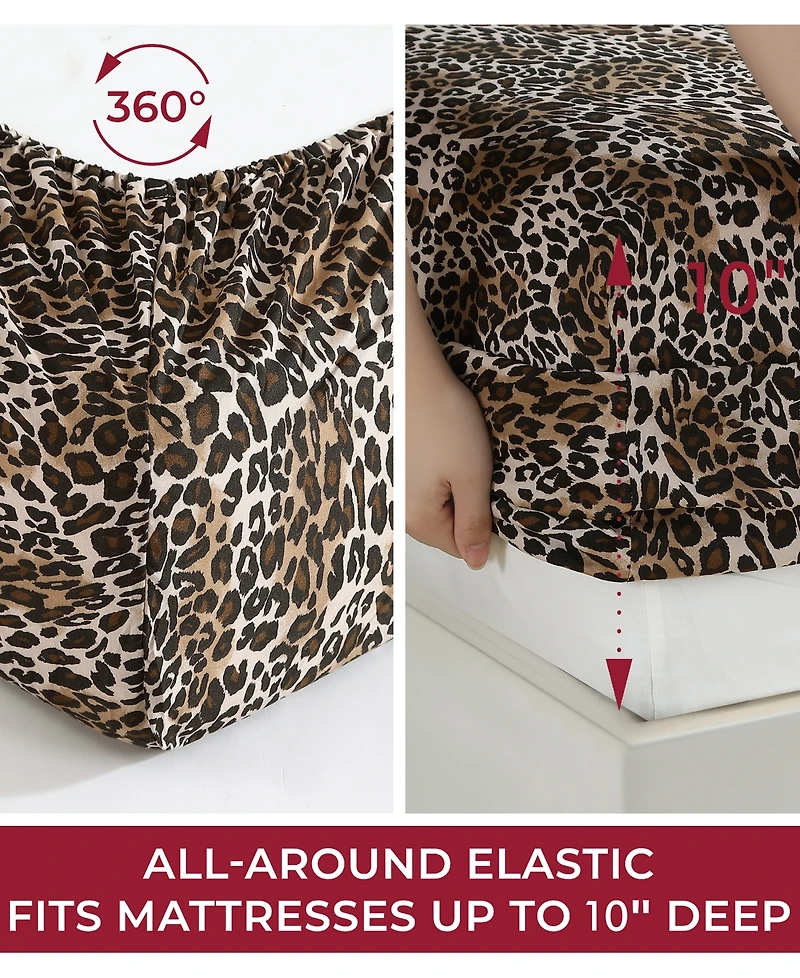 Beatrice Home Fashions Whimsical Printed Microfiber 3-Pc. Sheet Set, Twin