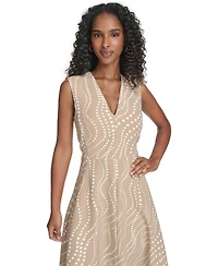 Tommy Hilfiger Women's Sleeveless Midi Fit and Flare Dress