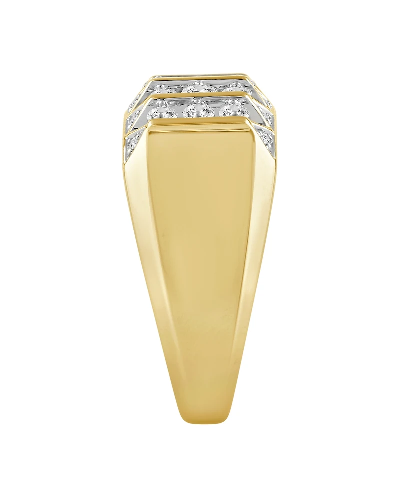 Macy's Men's Diamond Ring (1 ct. t.w.) in 10K Yellow Gold with Rhodium