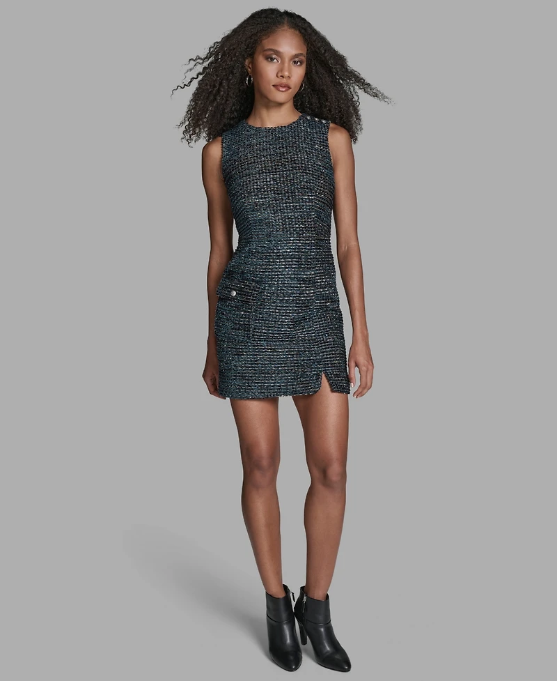 Bcbg Women's Sleeveless Tweed Dress