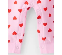 Carter's Baby Girls DayDream Fleece Heart Long-Sleeve Jumpsuit