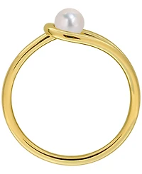 Macy's Cultured Freshwater Pearl Ring (4-4.5mm) 18K Gold Flash Plated Sterling Silver