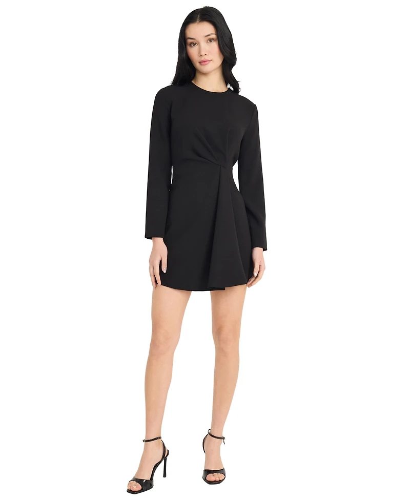 Donna Morgan Women's Long-Sleeve Crewneck Dress