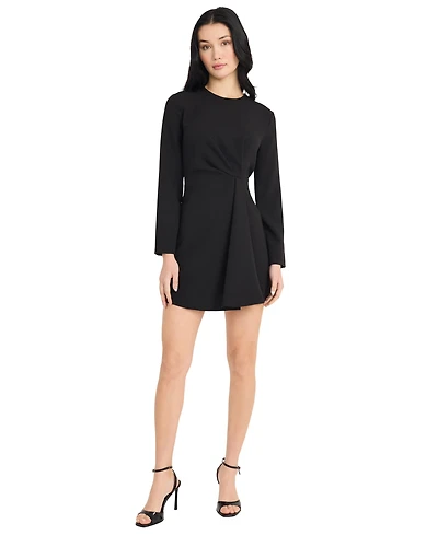 Donna Morgan Women's Long-Sleeve Crewneck Dress