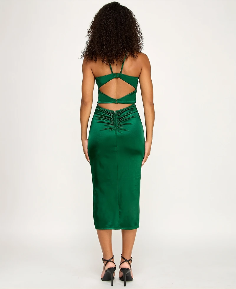 Katia Rae Juniors' Sateen Sweetheart Midi Dress