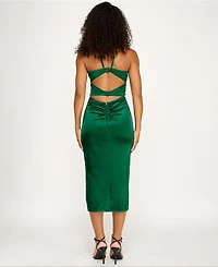 Katia Rae Juniors' Sateen Sweetheart Midi Dress