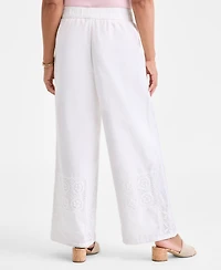 Style & Co Petite Lined Patchwork Straight Pants, Macy's Exclusive