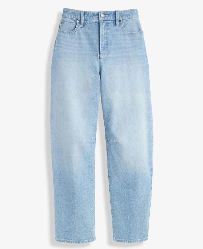 I.n.c. International Concepts Women's High-Rise Barrel-Leg Jeans, Macy's Exclusive