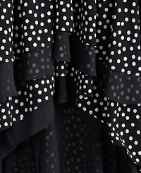 I.n.c. International Concepts Women's Chiffon Dot-Print High-Low Maxi Skirt, Macy's Exclusive - Lilia Dots