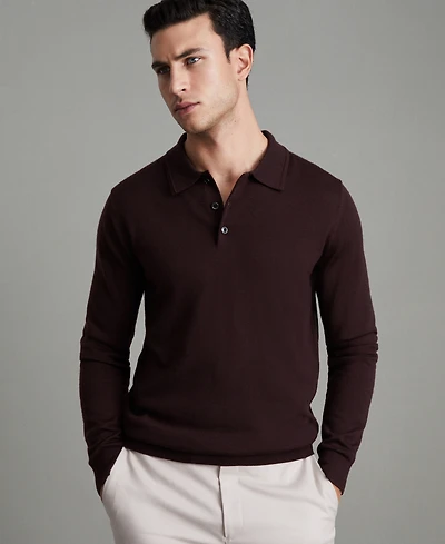 Reiss Men's Merino Wool Polo Shirt