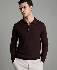 Reiss Men's Merino Wool Polo Shirt