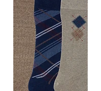 Gold Toe Men's 3-Pack Brooks Argyle Reinforced Toe Crew Socks