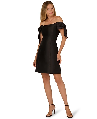 Adrianna Papell Women's Off-The-Shoulder Bow-Sleeve Dress