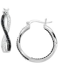 Macy's Cubic Zirconia Infinity Round Hoop Earrings (1.05 ct. t.w.)