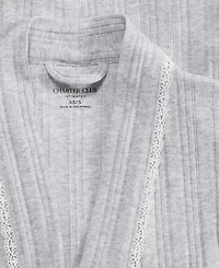 Charter Club Women's Lace-Trim Pointelle Robe, Macy's Exclusive