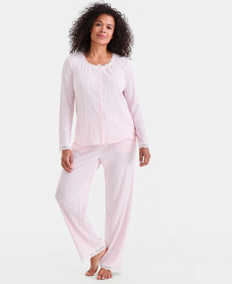 Charter Club Women's Pointelle Pajama Set, Macy's Exclusive