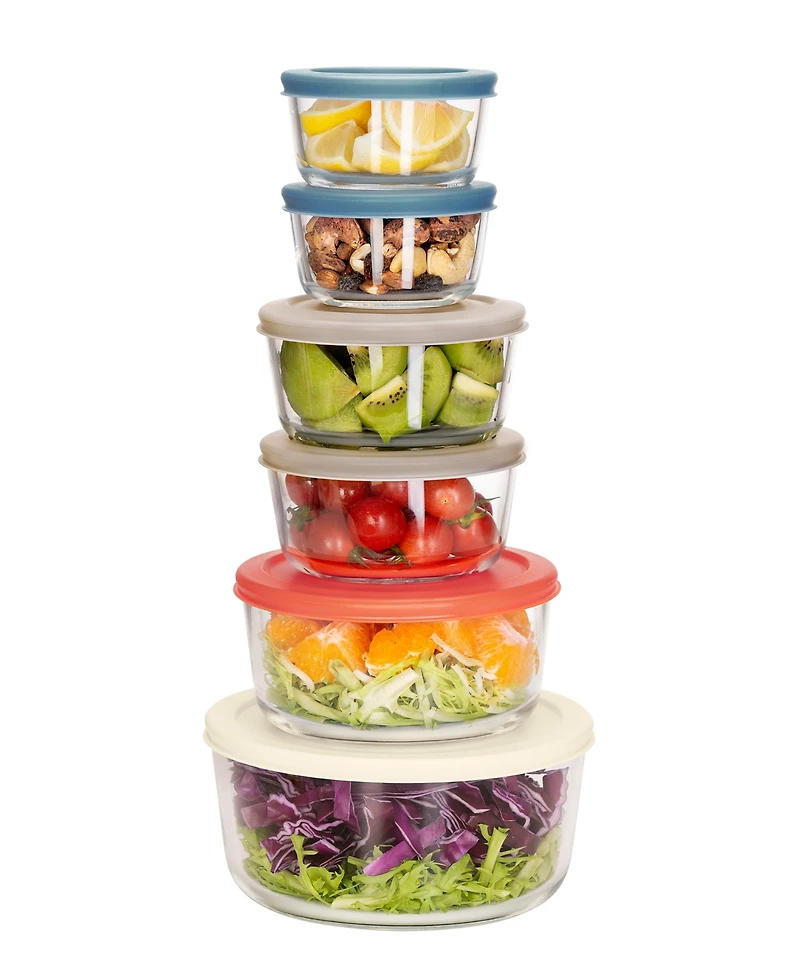 Art & Cook 12-Piece Glass Food Storage Container Set