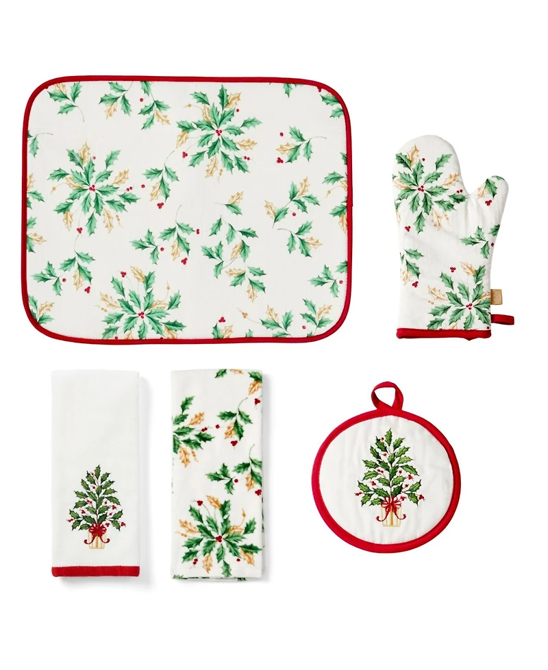 Lenox Holiday Cotton Kitchen Gift Set of 5 Pieces