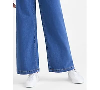 Style & Co Petite Five Pocket High-Rise Wide Leg Jeans, Macy's Exclusive