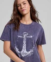 And Now This Women's Cotton Anchor Graphic-Print Tee, Macy's Exclusive