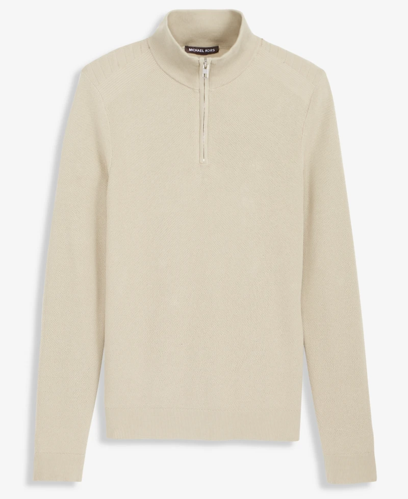 Michael Kors Men's Mouline Texture Quarter-Zip Sweater