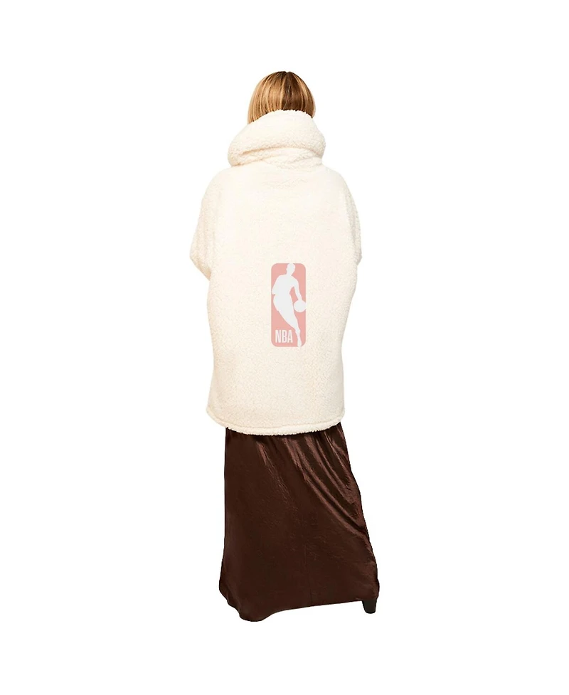 Jill Martin Men's and Women's Cream Nba Breast Cancer Awareness Oversized Hooded Lounger