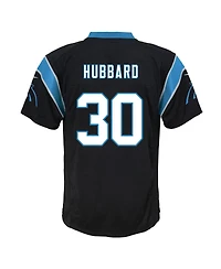 Nike Big Boys and Girls Chuba Hubbard Black Carolina Panthers Team Game Jersey