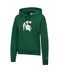 Champion Women's Green Michigan State Spartans Powerblend Fleece Pullover Hoodie