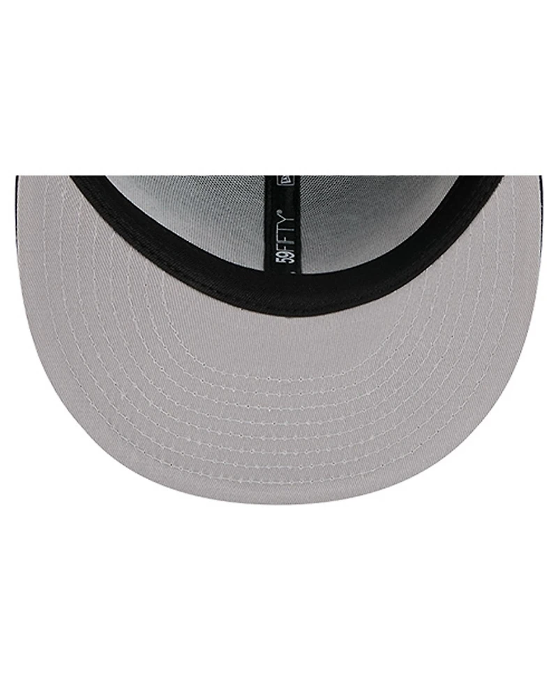 New Era Men's Navy Chicago Bears Overlap Wordmark 59FIFTY Fitted Hat