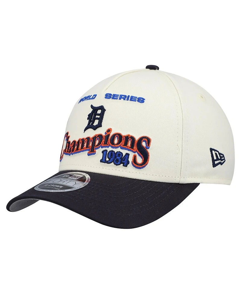 New Era Men's Cream/Navy Detroit Tigers World Series 9FORTY M-Crown Adjustable Hat