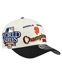 New Era Men's Cream/Black San Francisco Giants World Series 9FORTY M-Crown A-Frame Adjustable Hat