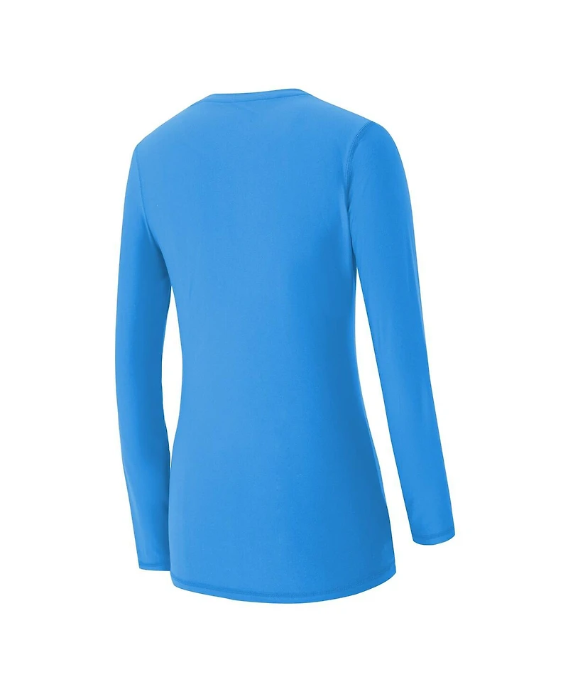 Concepts Sport Women's 2-Piece Blue Detroit Lions Chestnut Long Sleeve T-Shirt and Pants Sleep Set