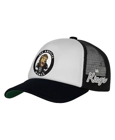 Mitchell & Ness Big Boys and Girls White Los Angeles Kings Mascot Adjustable Trucker Hat