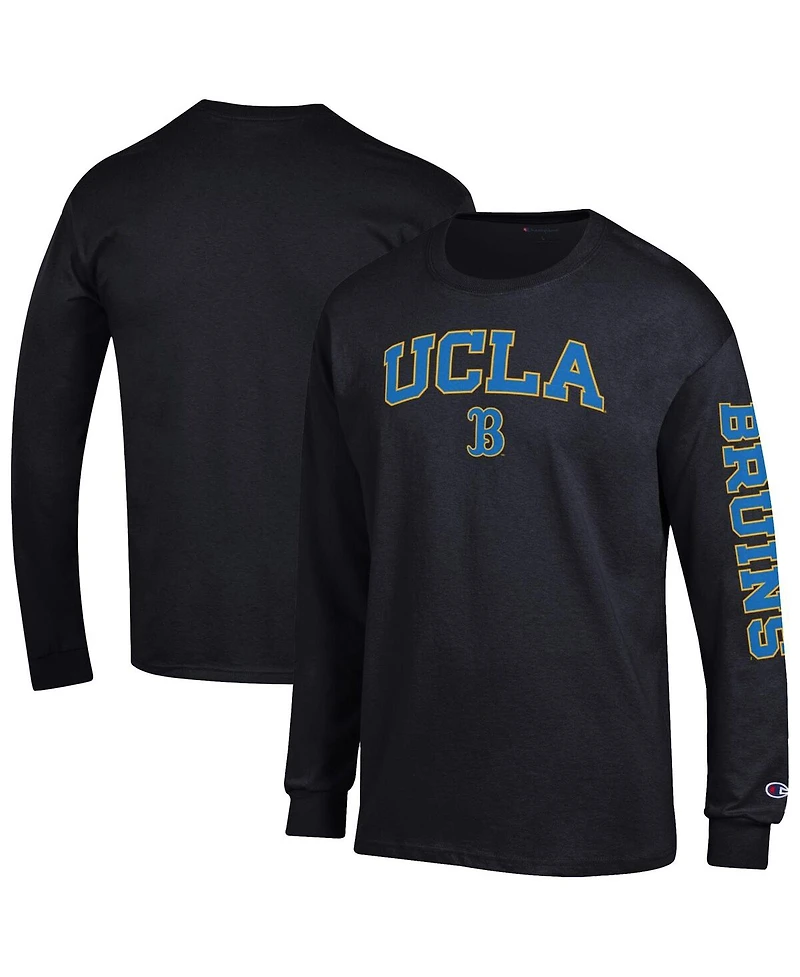 Champion Men's Black Ucla Bruins Arch Over Logo 2-Hit Long Sleeve T-Shirt