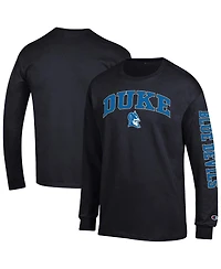Champion Men's Black Duke Blue Devils Arch Over Logo 2-Hit Long Sleeve T-Shirt