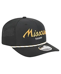New Era Men's Black Missouri Tigers Script Performance Rope 9SEVENTY Adjustable Hat