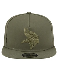 New Era Big Boys and Girls Olive Minnesota Vikings Color Pack A-Frame 9FIFTY Snapback Hat