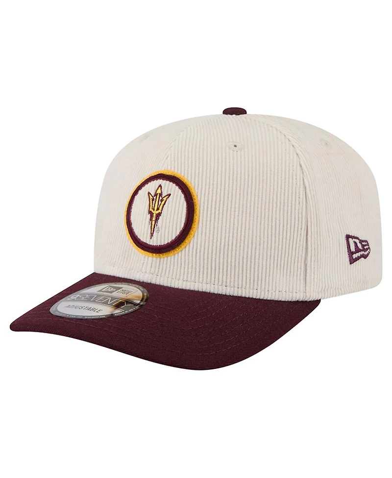 New Era Men's Cream/Maroon Arizona State Sun Devils Loyal Corduroy 9SEVENTY Adjustable Hat