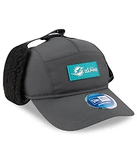 New Era Men's Charcoal Miami Dolphins 2025 Sideline Cold Weather Runner Dog Ear Adjustable Hat