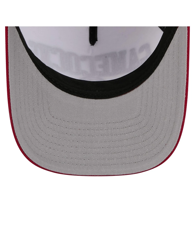 New Era Men's White/Garnet South Carolina Gamecocks Arch Two-Tone Rope 9FORTY A-Frame M-Crown Adjustable Hat