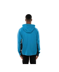 New Era Men's Blue Carolina Panthers Combine Authentic Raglan Scuba Full-Zip Hoodie