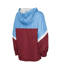 Mitchell & Ness Men's Burgundy/Light Blue Philadelphia Phillies Lightweight Anorak Half-Zip Hoodie