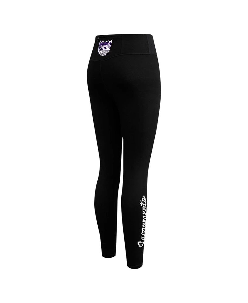 Pro Standard Women's Black Sacramento Kings Paint the City Tri-Blend Jersey Leggings