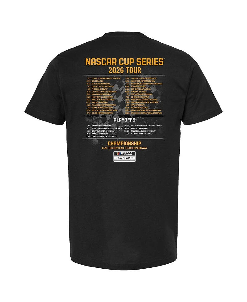 Checkered Flag Sports Men's Black Nascar 2026 Schedule T-Shirt