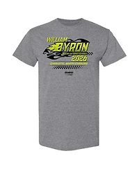 Hendrick Motorsports Team Collection Men's Heather Charcoal William Byron 2026 Nascar Schedule T-Shirt